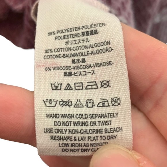 We The Free FP Dahlia Bell Sleeve Waffle Knit Top Purple Small Long Sleeve - Picture 9 of 12